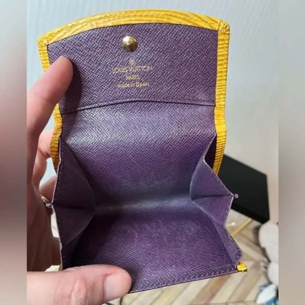 Louis Vuitton Yellow Epi Card/Coin Case